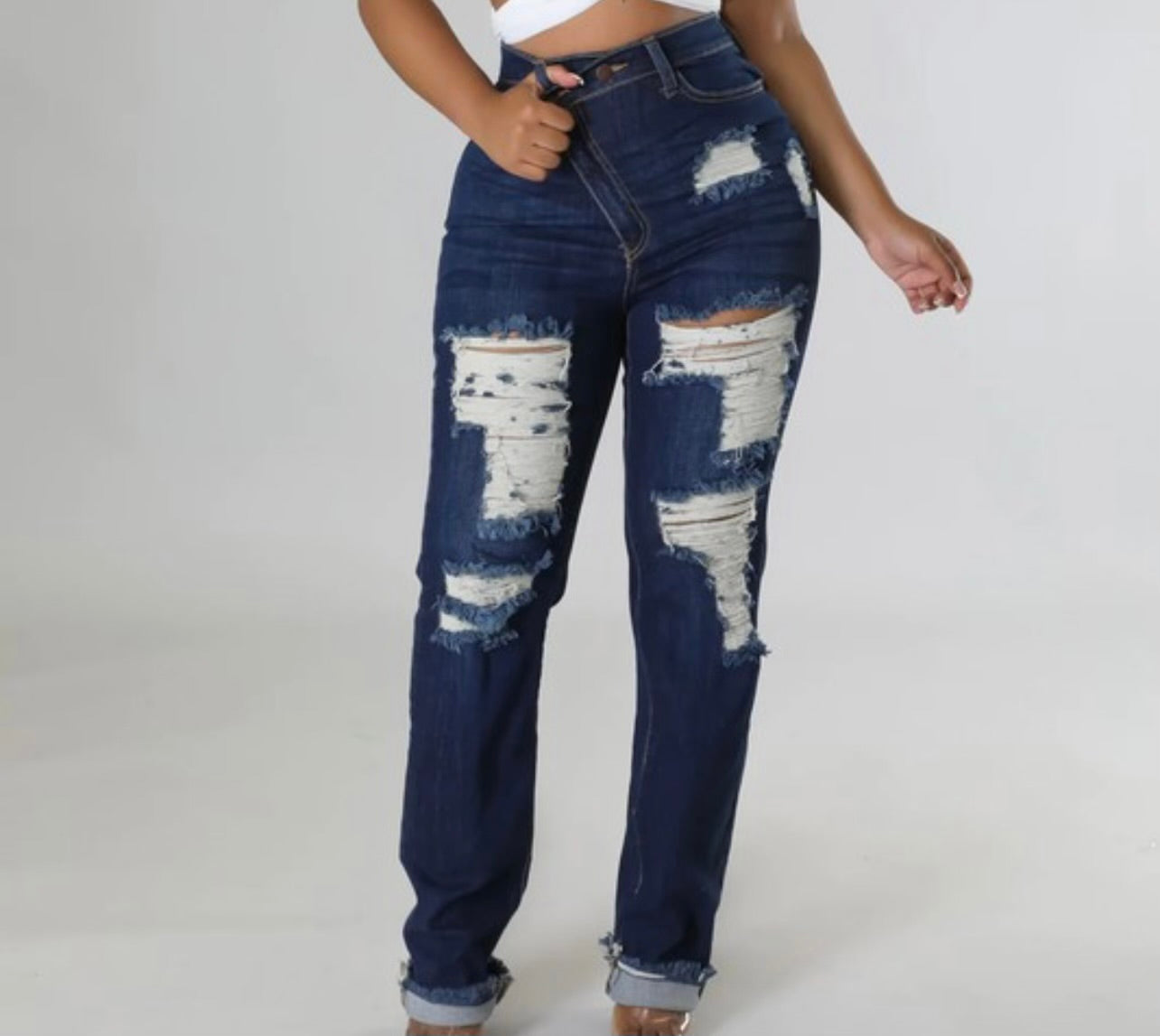 Distressed Sassy Jeans