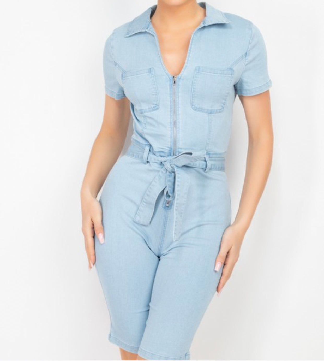 Denim Romper